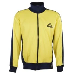 BUKTA Track Top Yellow With Navy Panels/Cuffs/W'Band