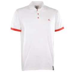 BUKTA Lifestyle Polo White With Red Cuffs