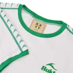 BUKTA Ringer T-Shirt - White/Green -Toffs bwht grn 2