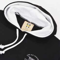 The Old Fashioned Football Shirt Co. Hoodie - Black/White -Toffs h0055 2