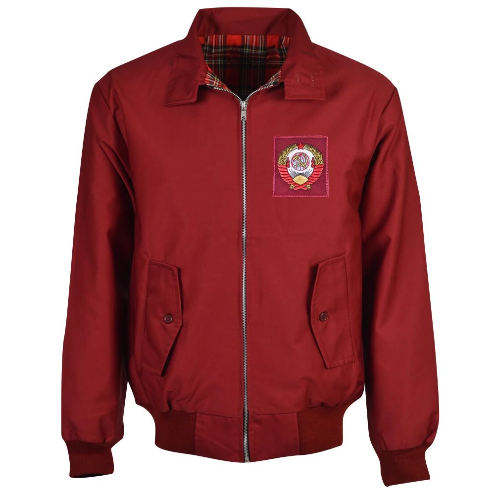 Soviet Union Maroon Harrington Jacket Soviet Union Maroon Harrington Jacket -Toffs hj0020