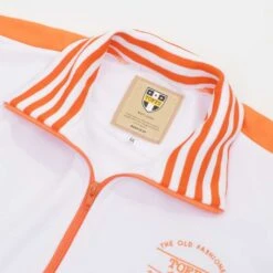 The Old Fashioned Football Shirt Co.- White/Orange Track Top -Toffs j0058 2