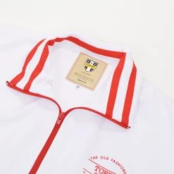 The Old Fashioned Football Shirt Co. - White/Red Track Top -Toffs j0061 2