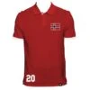 Norway No 20 Red Polo Shirt