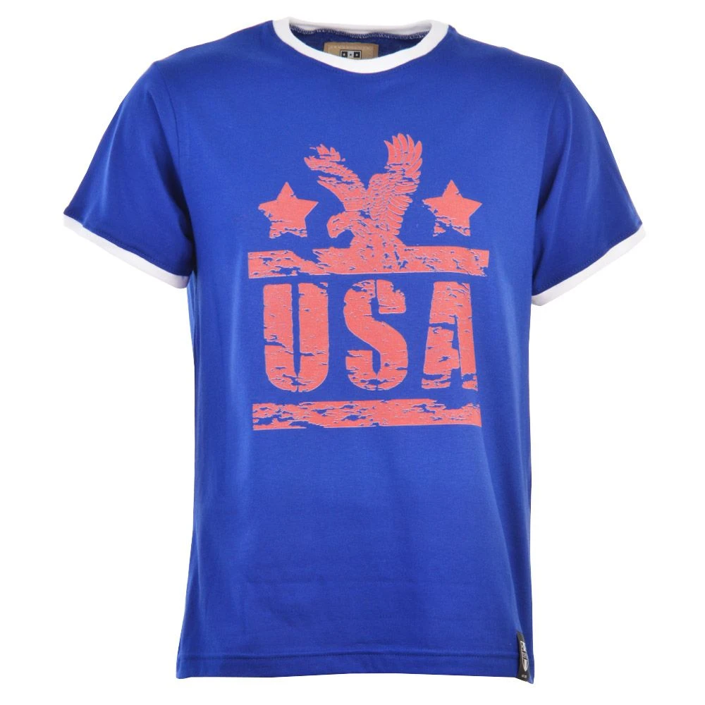USA T-Shirt - Royal/White Ringer USA T-Shirt - Royal/White Ringer -Toffs print0116