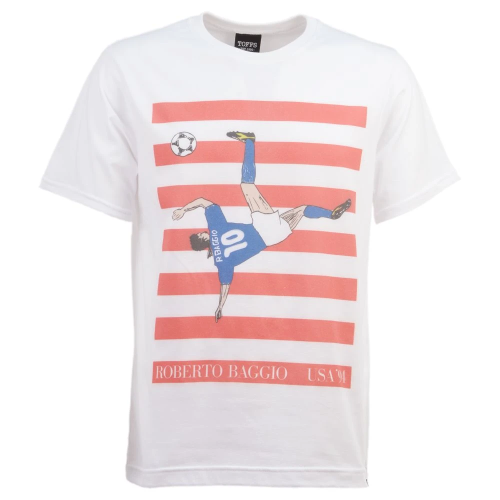 Pennarello: Roberto Baggio USA '94 T-Shirt - White Pennarello: Roberto Baggio USA '94 T-Shirt - White -Toffs print0235