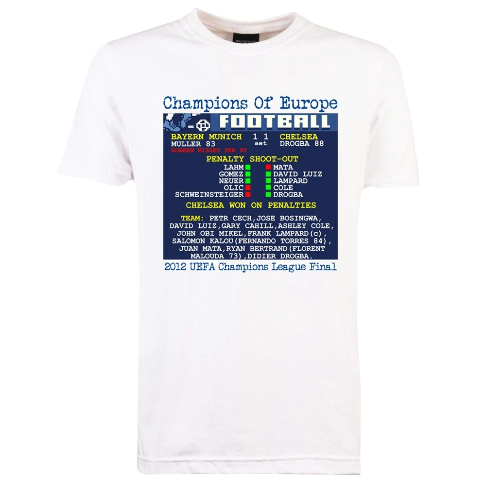 2012 Champions League Final (Chelsea) Retrotext T-shirt 2012 Champions League Final (Chelsea) Retrotext T-shirt -Toffs print0456 1 1