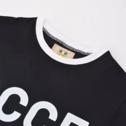 Soviet Union (CCCP) 12th Man T-Shirt - Black/White Ringer 2 Soviet Union (CCCP) 12th Man T-Shirt - Black/White Ringer -Toffs t0073 2