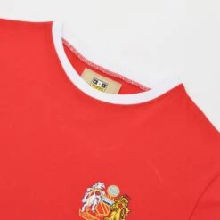 Manchester Reds 12th Man T-Shirt - Red/White Ringer -Toffs t0078 2