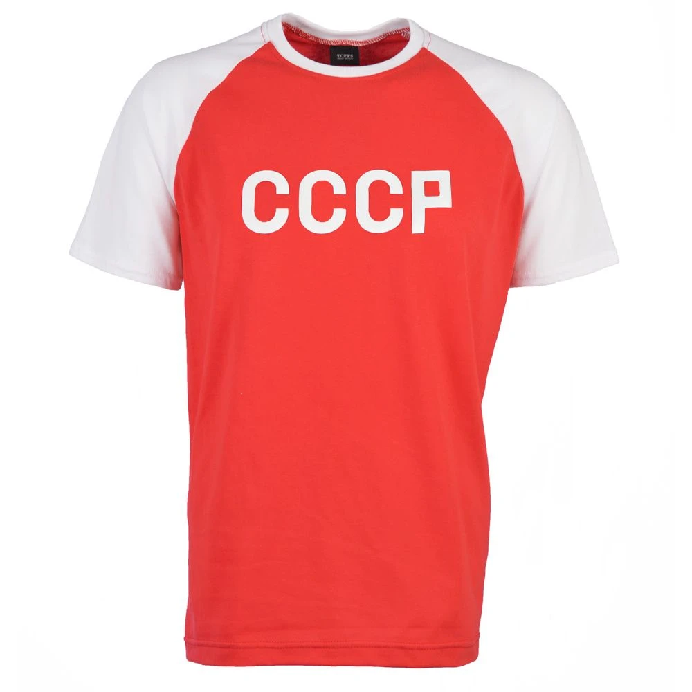 Soviet Union (CCCP) Raglan Sleeve Red/White T-Shirt Soviet Union (CCCP) Raglan Sleeve Red/White T-Shirt -Toffs t0134